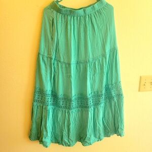 Long teal skirt , size M